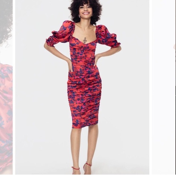 For Love & Lemons Monet Midi‎ Dress - Picture 1 of 8